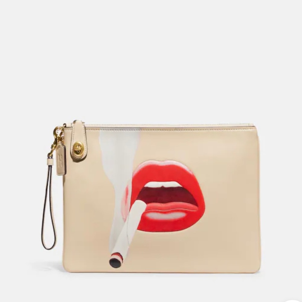 Coach X Tom Wesselmann Large Turnlock Wristlet